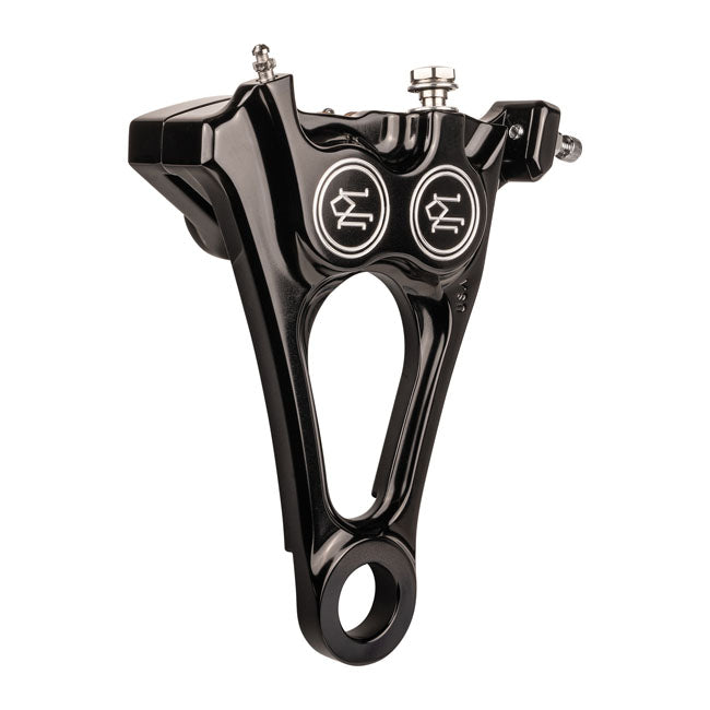 PM, 4-piston one-piece caliper/bracket, rear. Black CC — 18-25 Softail