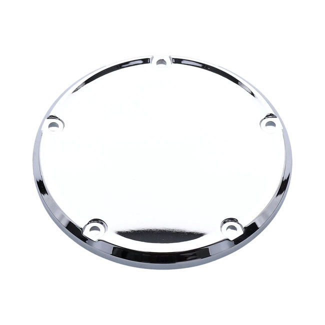 Derby cover, smooth domed. Chrome — 19-25 Softail; 2018 Softail FLSB Sport Glide; Other 2018 Softails custom equipped with a narrow profile outer primary cover
