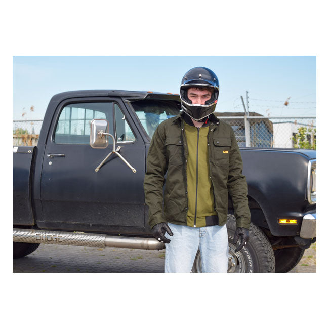 Roeg Chris wax overshirt army