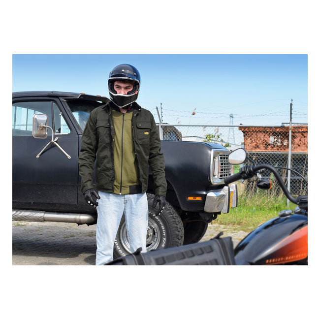 Roeg Chris wax overshirt army