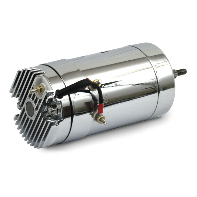 Solid-state 12-v voltage finned regulator. Chrome