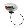Bullet marker light. chr. Amber lens. SF. stud mount. visor