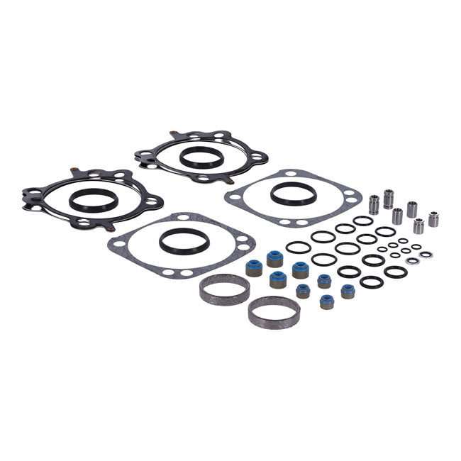 S&S, top end gasket kit. 4-1/8" bore — 99-17 S&S T-series (Twin Cam style) engines with 4-1/8" bore cylinders with stock base pattern