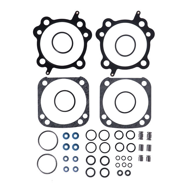 S&S, top end gasket kit. 4-1/8" bore — 99-17 S&S T-series (Twin Cam style) engines with 4-1/8" bore cylinders with stock base pattern