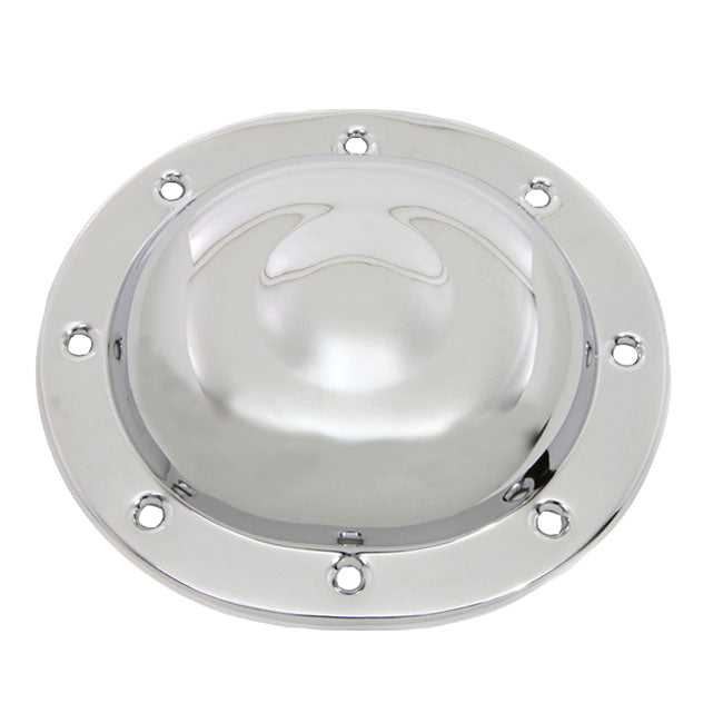 Steel dimple derby cover chrome