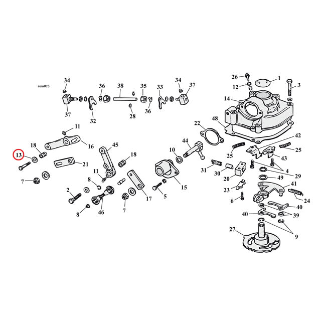 Thrust washer, shift lever / distributor shaft