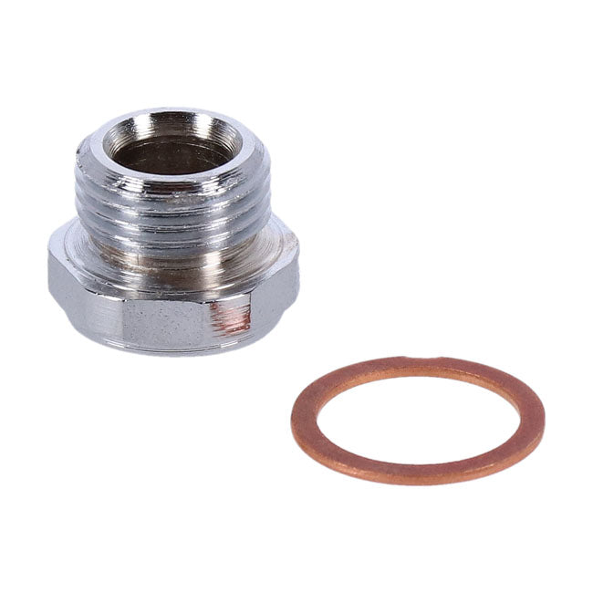 Paughco, Timing/drain plug. OEM style allen. Chrome