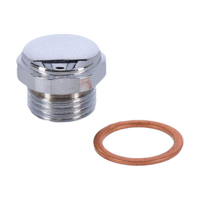 Paughco, Timing/drain plug. OEM style allen. Chrome