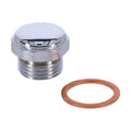 Paughco, Timing/drain plug. OEM style allen. Chrome