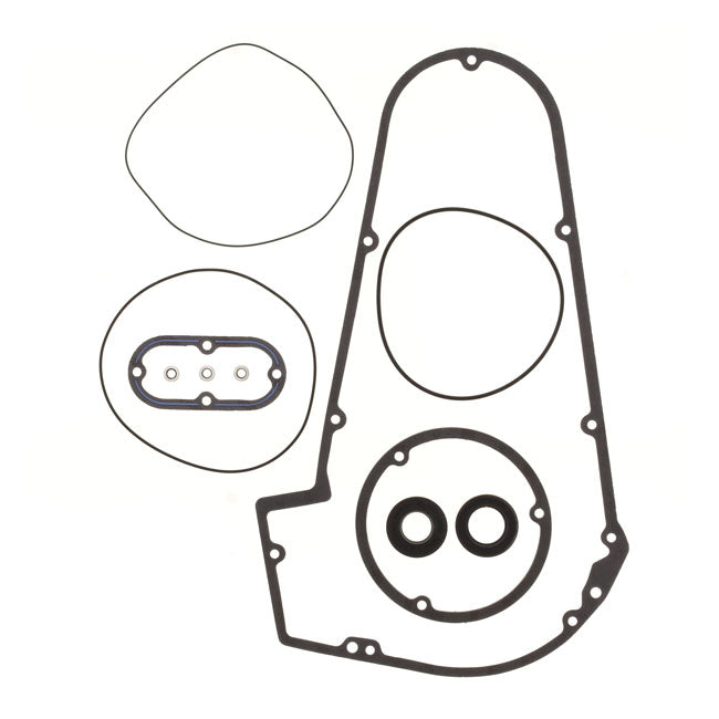 Athena, primary cover gasket & seal kit. Inner/outer — 66-86 4-speed Big Twin; 86-88 5-speed Softail (NU)