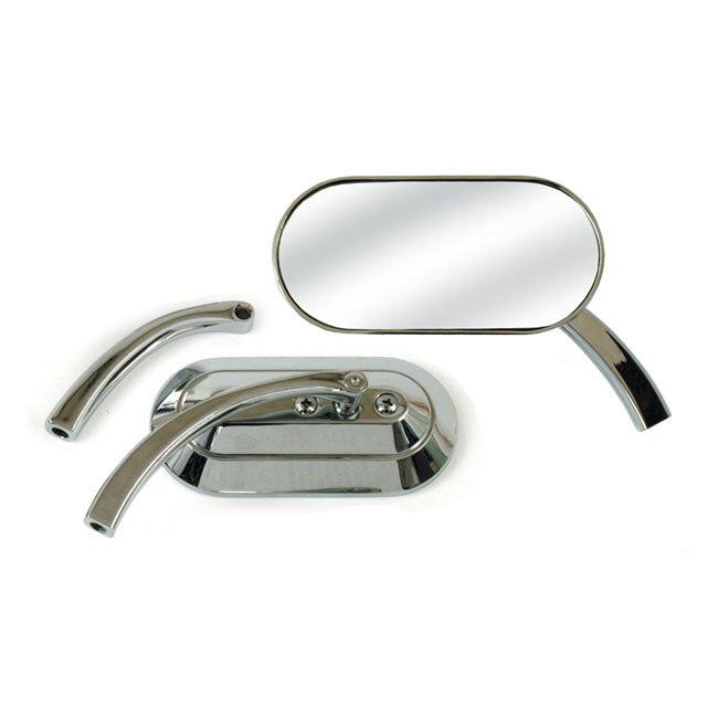 Custom oval mirror. Chrome