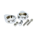 Smooth edge fork mount clamp kit. 39mm. Chrome