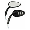 LED billet turn signal mirror set. Black