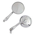 Round, rotatable stem mirror set