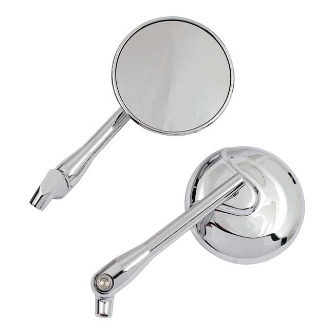 Round, rotatable stem mirror set