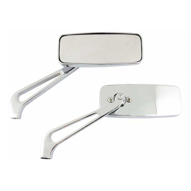 Street-rage mirror set, chrome