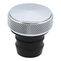 Oil tank fill plug, peaked. Chrome