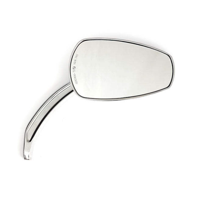 Slipstream mirror set. curved stem, chrome