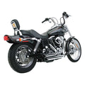 Vance & Hines, 2-1/2" shortshots staggered exh. chrome — 91-05 Dyna (NU)