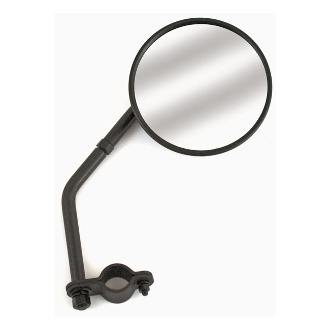 Reproduction sidevalve mirror. Black, long stem — 42-52 WLA/C military models