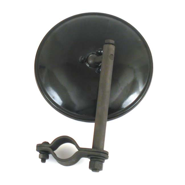 Reproduction sidevalve mirror. Black, long stem — 30-48 DL; RL; VL; UL; WL; Servi-Car; Knucklehead (Civilian models)