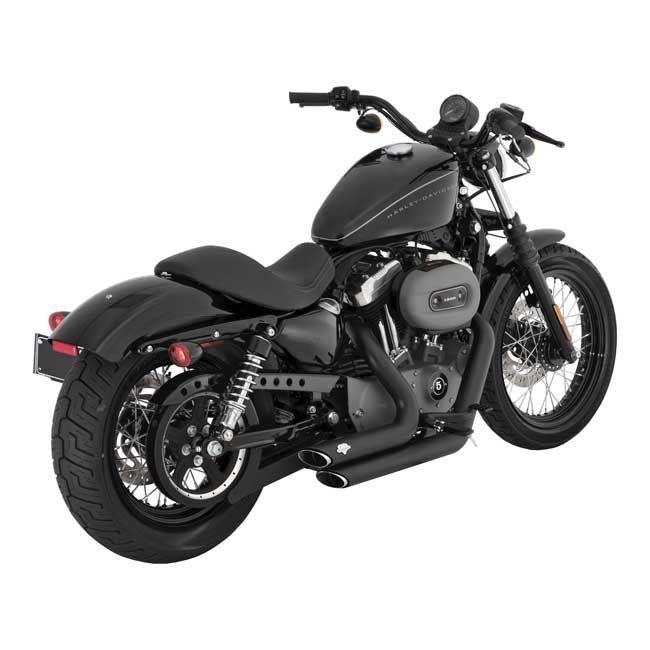 Vance & Hines, 2-1/2" shortshots staggered exh. black — 04-13 XL Sportster (NU)
