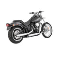 Vance & Hines, 3" twin slash slip-on mufflers. chrome — 07-16 FLSTC; 07-15 FXST/B/C; 08-11 FXCW/C; 10-12 FLSTSE; 13-16 FXSB (NU)