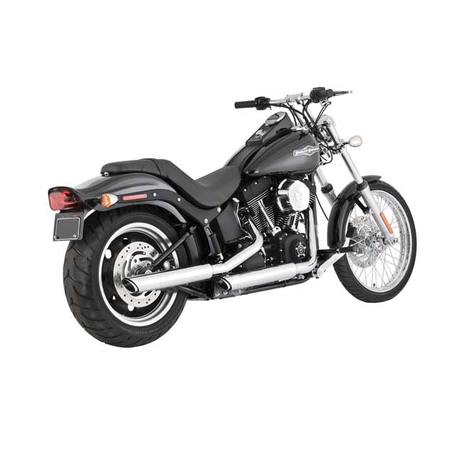 Vance & Hines, 3" twin slash slip-on mufflers. chrome — 07-16 FLSTC; 07-15 FXST/B/C; 08-11 FXCW/C; 10-12 FLSTSE; 13-16 FXSB (NU)