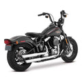 Vance & Hines, 3" twin slash slip-on mufflers. chrome — 07-16 FLSTN; FLS/S; 08-11 FLSTSB (NU)