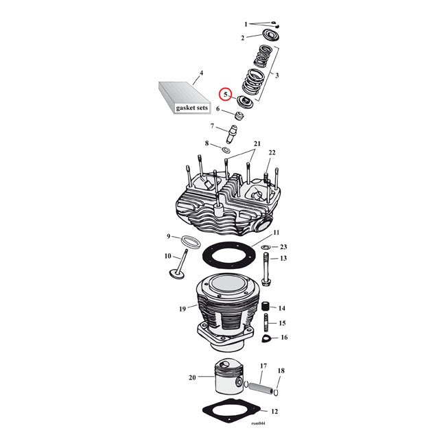 Lower valve spring collar set. steel. std — 48-65 Panhead; 66-79 Shovelhead (NU)