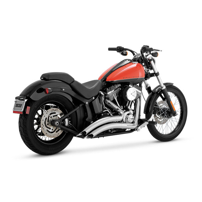 Vance & Hines, 2-1/2" big radius 2-2 exhaust. chrome — 86-17 Softail (Excl. 08-11 Rockers; 13-17 Breakout; CVO Breakout) (NU)