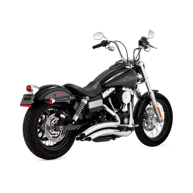 Vance & Hines, 2-1/2" big radius 2-2 exhaust. chrome — 06-09 Dyna (NU)