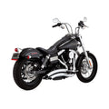 Vance & Hines, 2-1/2" big radius 2-2 exhaust. chrome — 06-09 Dyna (NU)