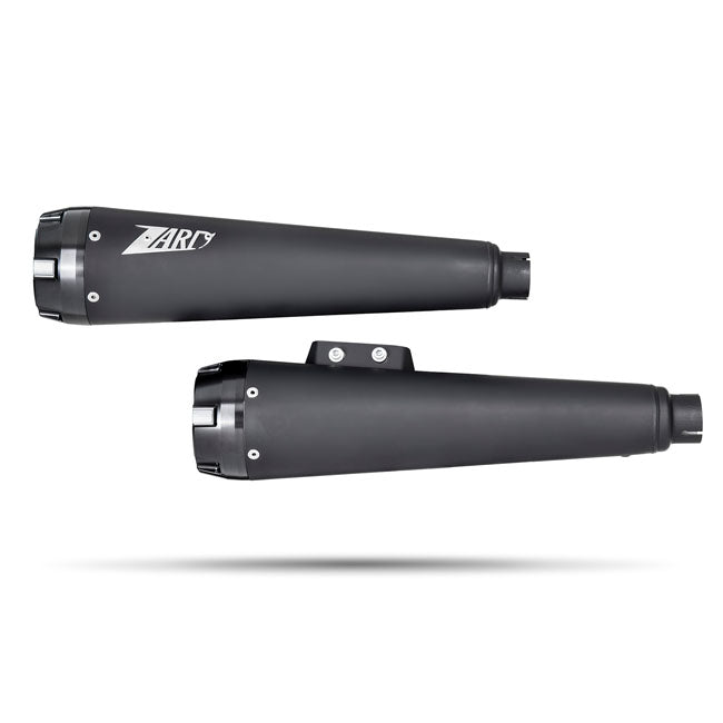 Zard, M8 Softail 2-2 slip-on muffler set. Matte black