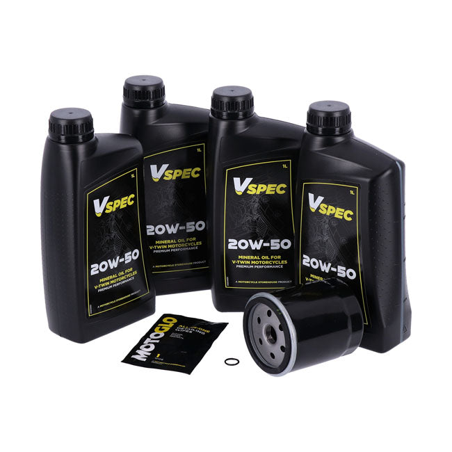 MCS, engine oil service kit. 20W50 Mineral — 86-98 FLT/Touring (NU)