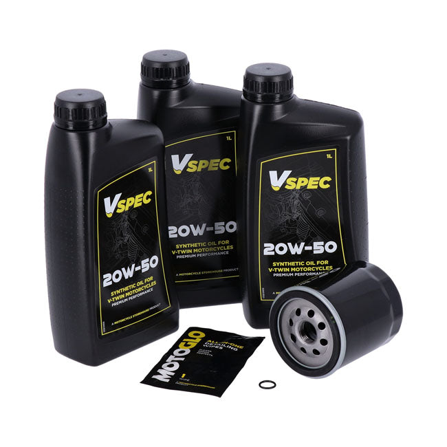 MCS, engine oil service kit. 20W50 Synthetic — 99-17 Softail; 99-17 Dyna (NU)