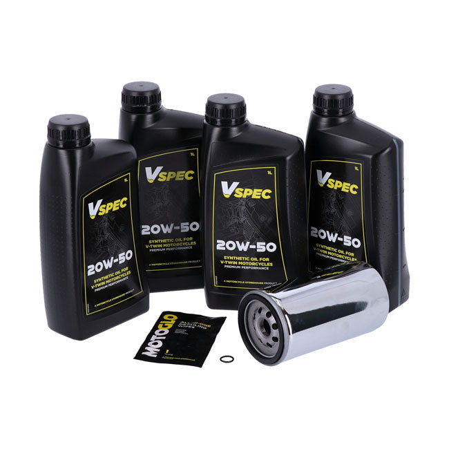MCS, engine oil service kit. 20W50 Synthetic — 91-98 Dyna (NU)