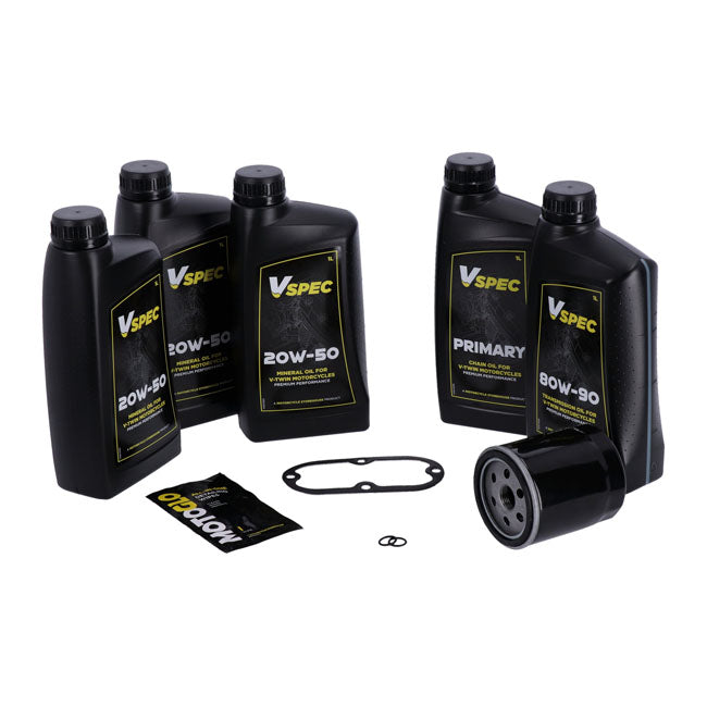 MCS, ''Big Oil'' service kit. Mineral. Black filter — 84-98 Softail (NU)
