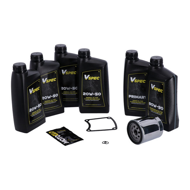 MCS, ''Big Oil'' service kit. Mineral. Chrome filter — 99-06 FLT/Touring (NU)