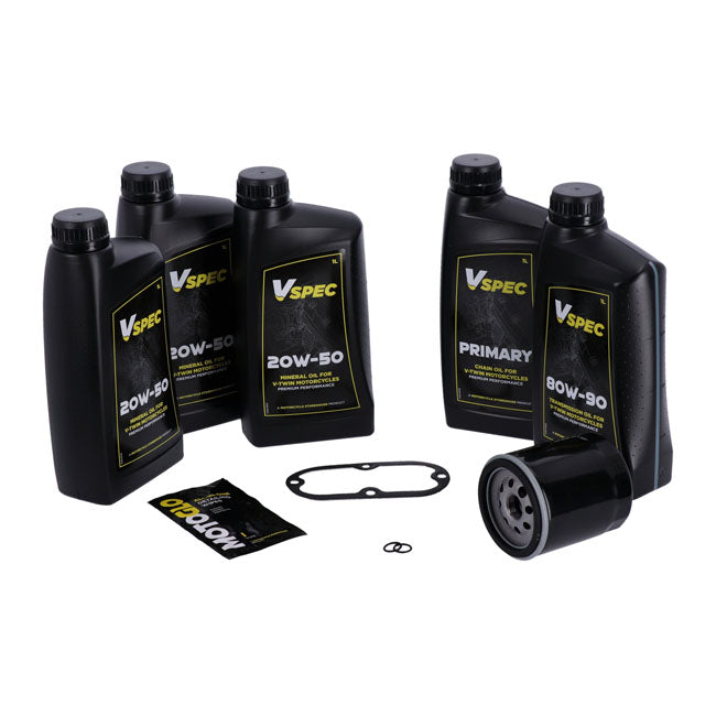 MCS, ''Big Oil'' service kit. Mineral. Black filter — 99-06 Softail 99-05 Dyna (NU)