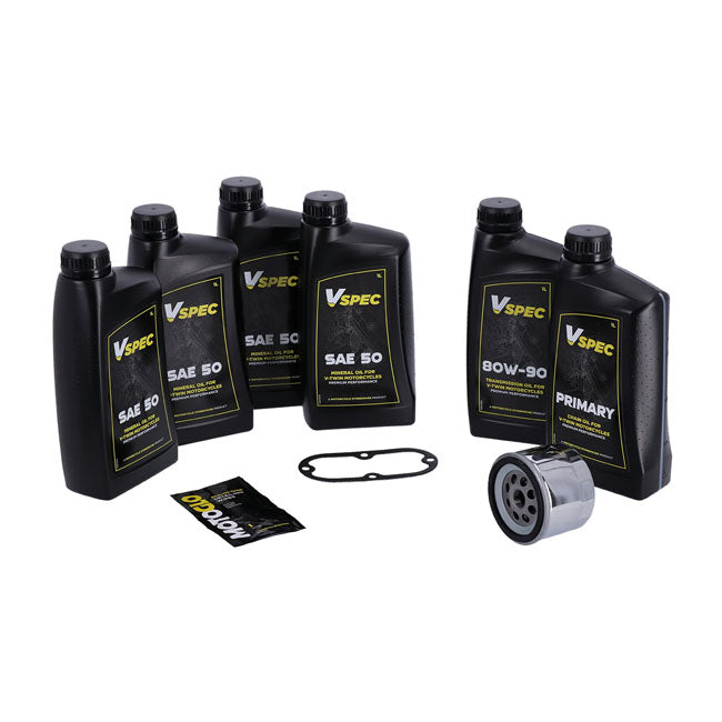 MCS, ''Big Oil'' service kit. Mineral SAE50. Chrome filter — L82-84 FL Shovel; 82-84 FX Shovel (NU)