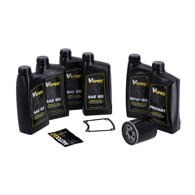 MCS, ''Big Oil'' service kit. Mineral SAE50. Black filter — 85-86 FXR (NU)