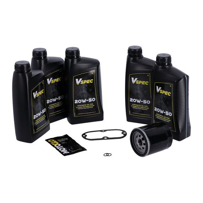 MCS, ''Big Oil'' service kit. Full synthetic. Black filter — 99-06 Softail; 99-05 Dyna (NU)