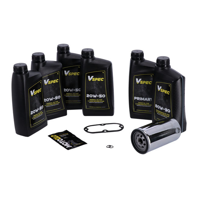 MCS, ''Big Oil'' service kit. Mineral. Chrome filter — 91-98 Dyna (NU)
