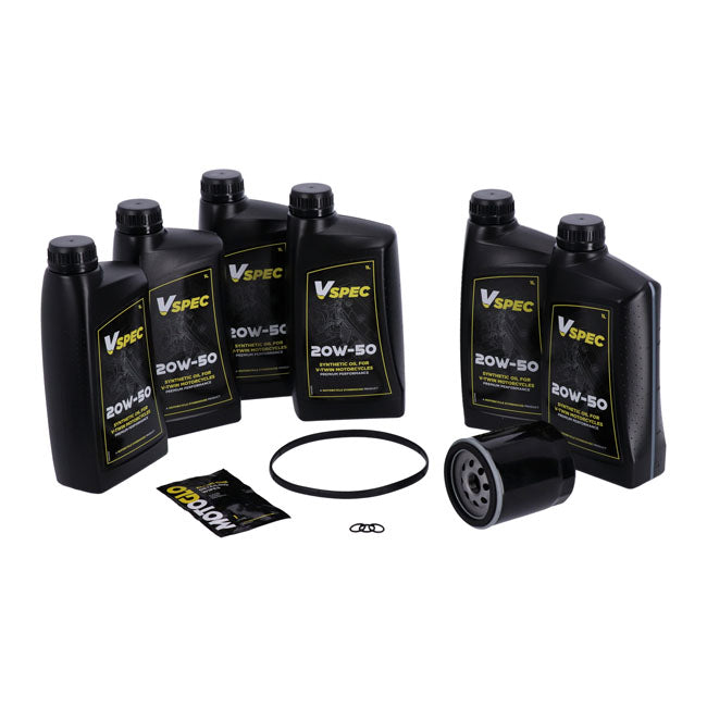 MCS, ''Big Oil'' service kit. Full synthetic. Black filter — 07-16 FLT/Touring; 09-16 Trike (NU)