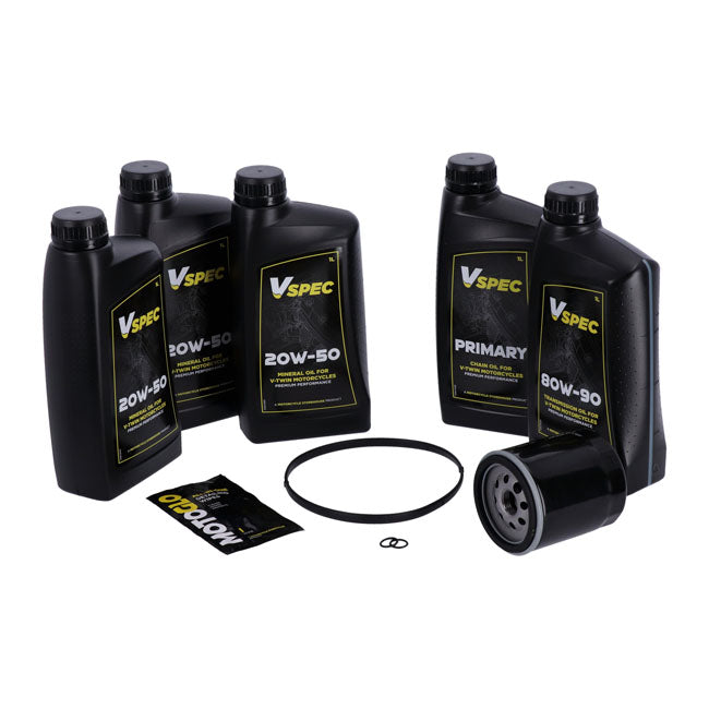 MCS, ''Big Oil'' service kit. Mineral. Black filter — 06-17 Dyna; 07-17 Softail (NU)
