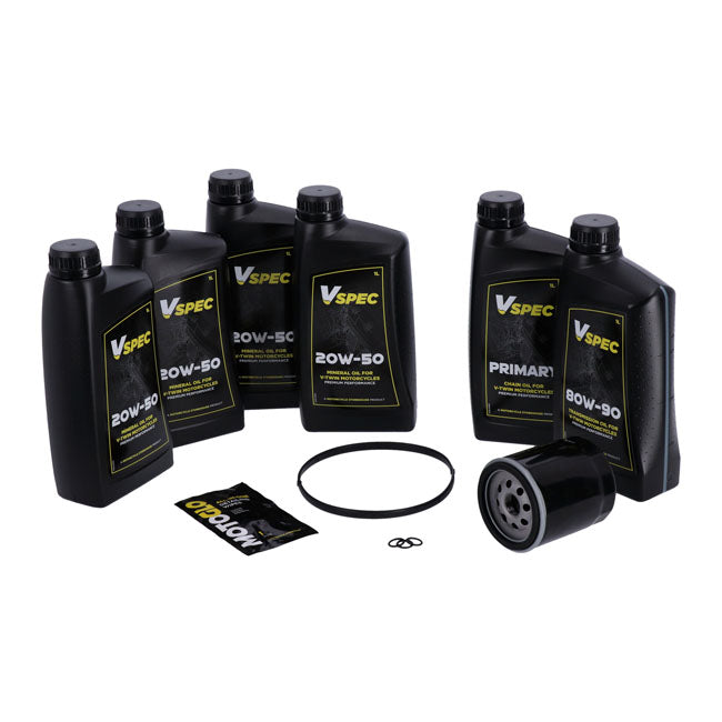 MCS, ''Big Oil'' service kit. Mineral. Black filter — 07-16 FLT/Touring; 09-16 Trike (NU)
