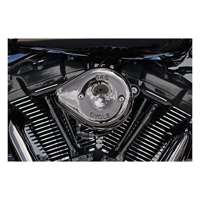 S&S, Stealth Mini-Teardrop air cleaner kit. Lava Chrome