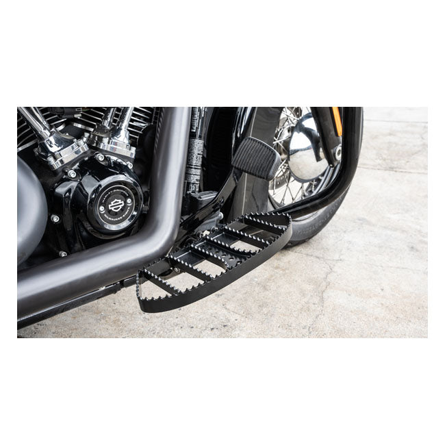 Burly, MX rider floorboards. Black — Rider location: 18-26 Softail