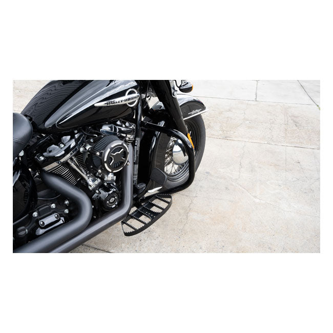 Burly, MX rider floorboards. Black — Rider location: 18-26 Softail